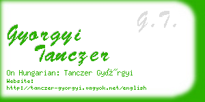 gyorgyi tanczer business card